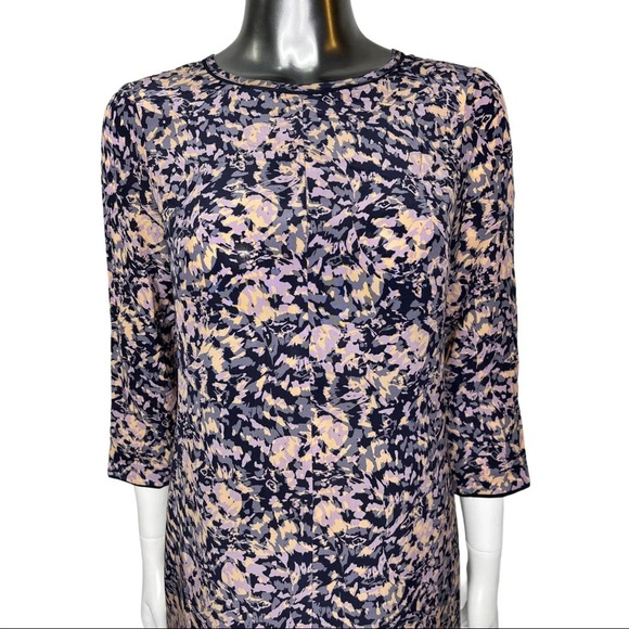 Club Monaco Dress Silk Long Sleeve Sheath Dress Size 00 - Picture 2 of 5